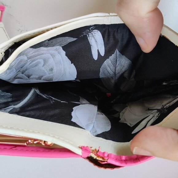 TED BAKER Pink Bow Small Tri Fold Wallet - Picture 10 of 11